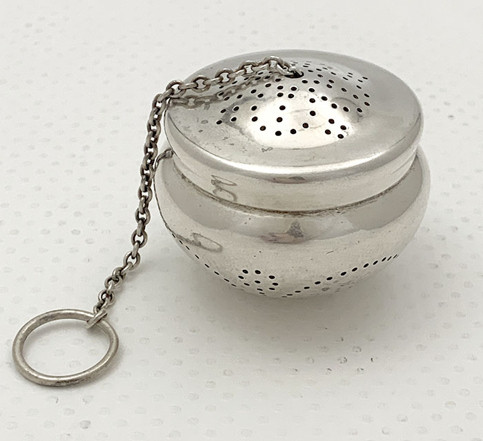 Tiffany antique sterling silver tea ball